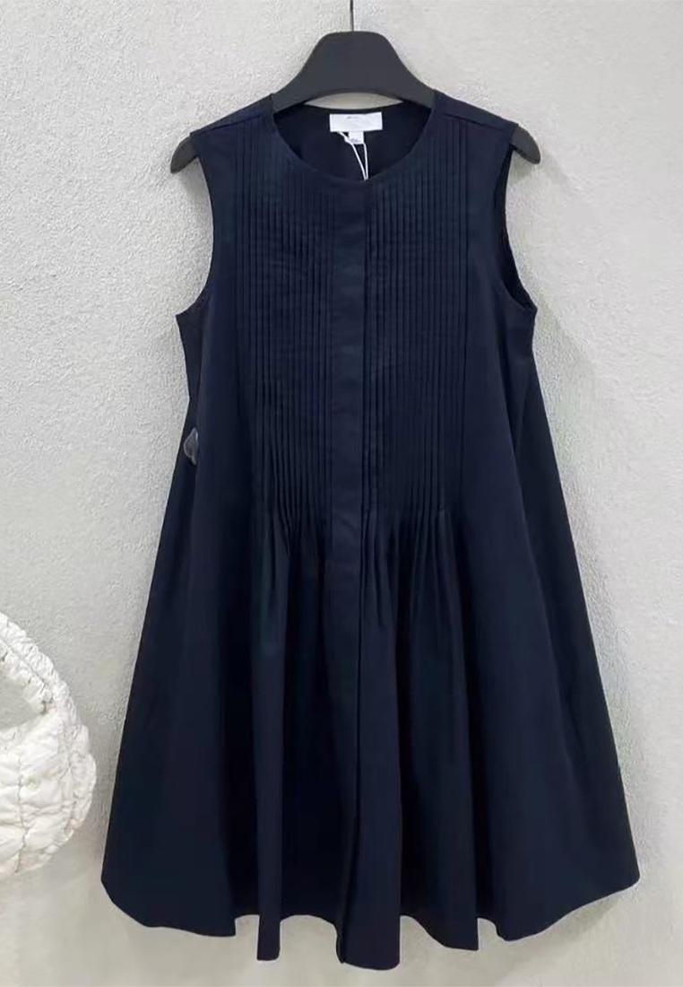 Summer New Standard Pleated Midi Dress CA25061735BK