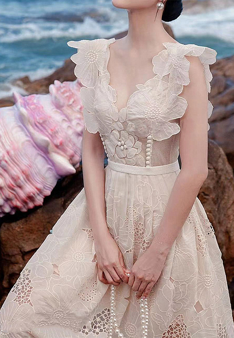 2024 Dress Small Dress Embroidered Waist Slim Fit CA4021935BE