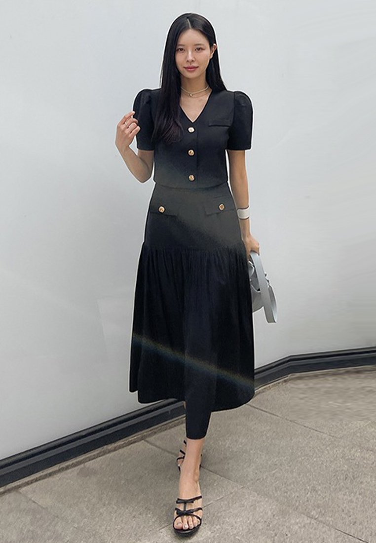 Summer French Chanel style short sleeve + high waist skirt two-piece suit CA25060335BE