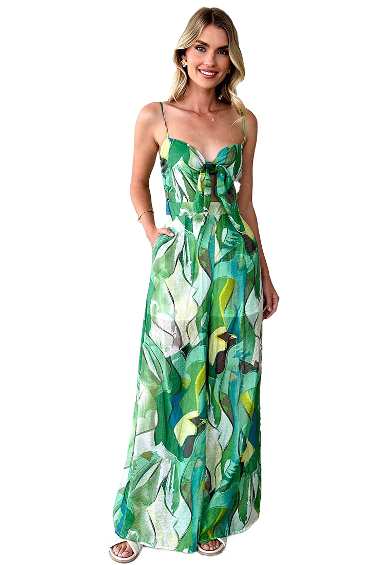 New casual printed camisole jumpsuit CA25042273GR