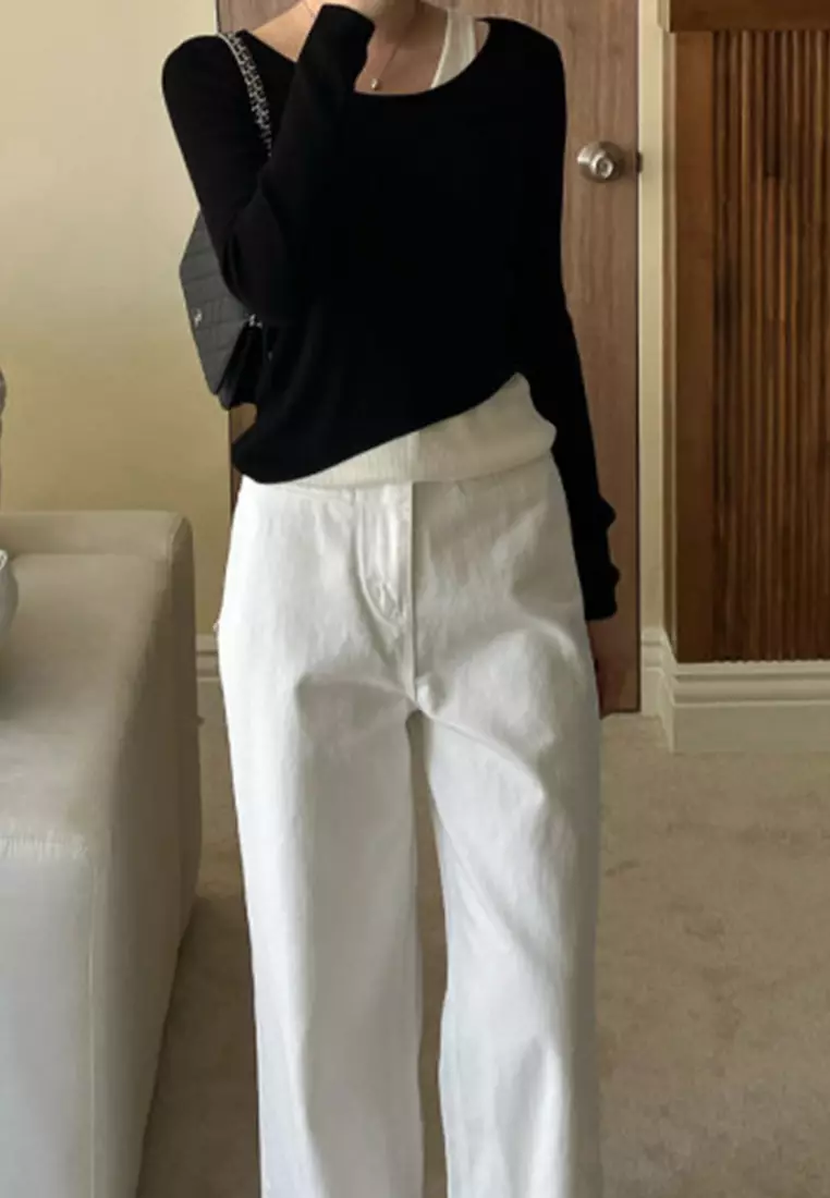 New Fashion Korean Knitted Top CA24092729BK