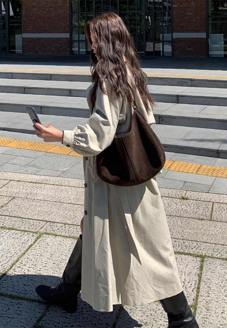 Autumn/Winter British-Style Lace-Up Long Vintage Trench Coat CA25101636BE