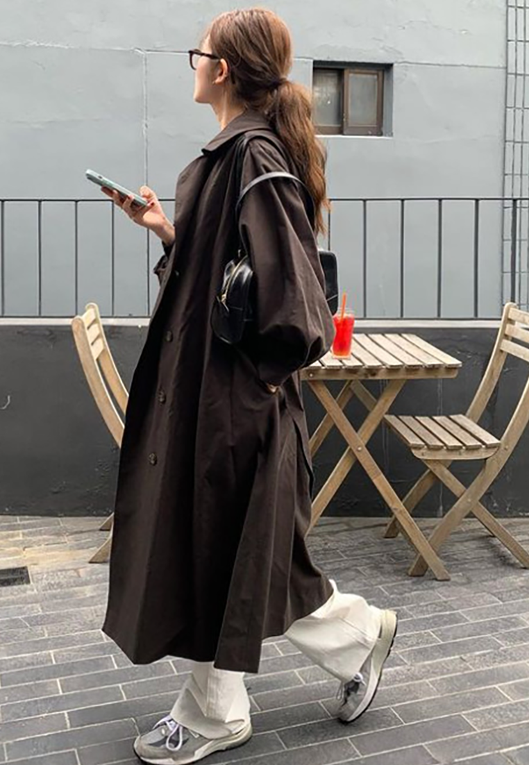 Autumn/Winter British-Style Lace-Up Long Vintage Trench Coat CA25101636BE