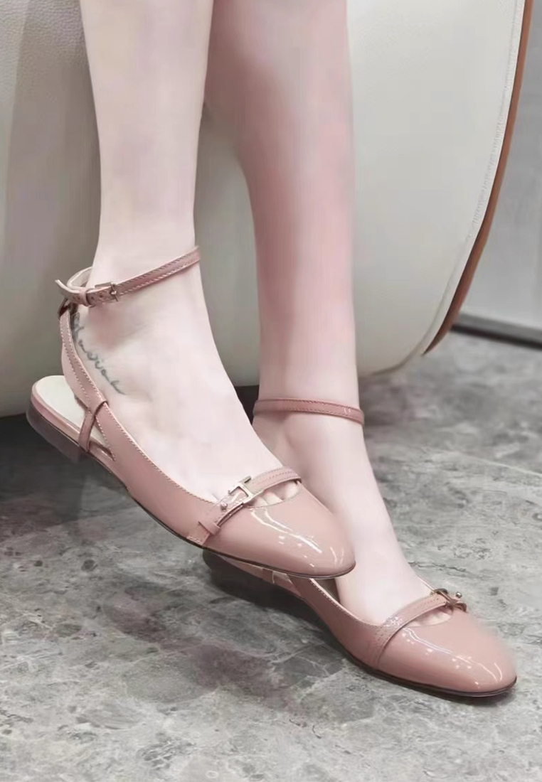 French round-toe buckle flat sandals CA225042236PI