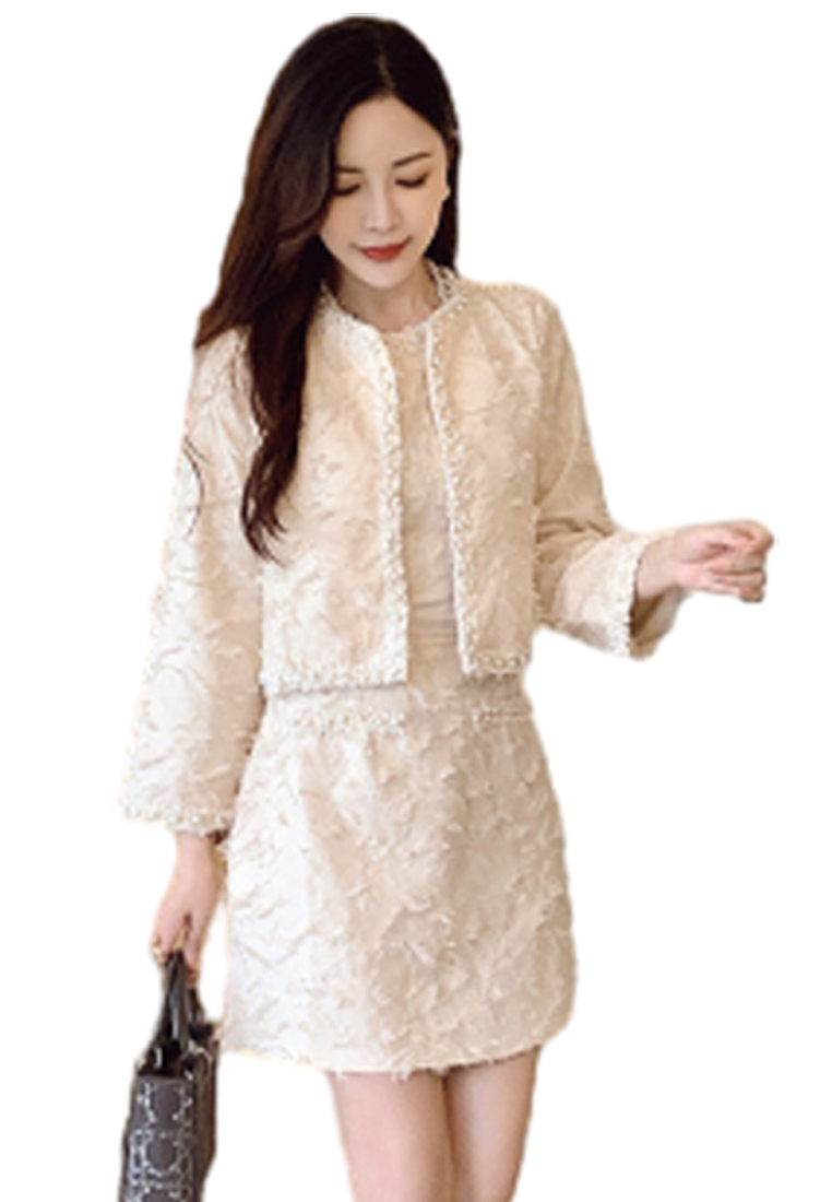 2024 short jacket slim fit vest skirt two-piece set CA241128136BE