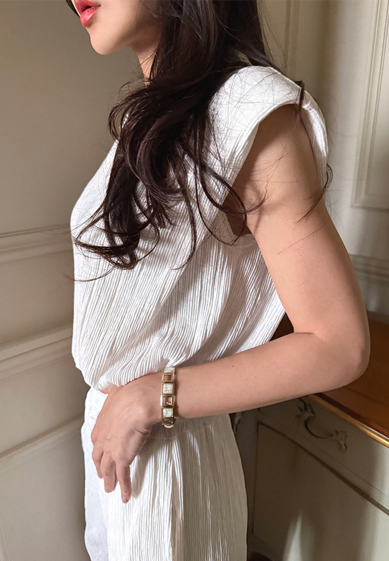 Korean chic sleeveless top + wide-leg pants fashion set CA25060336BE