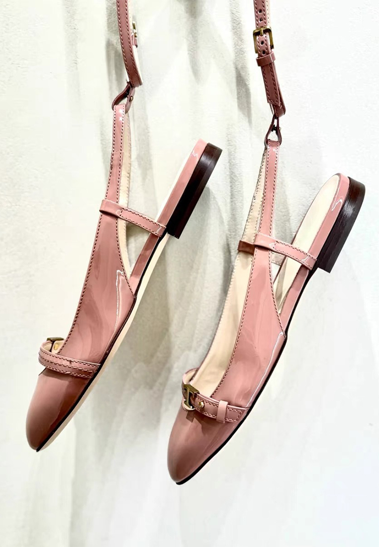 French round-toe buckle flat sandals CA225042236PI