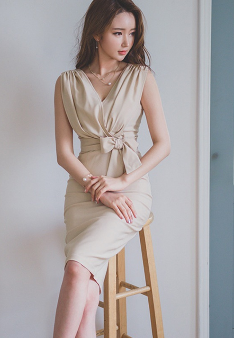 Sleeveless Slim-fit Bodycon Elegant Evening Dress CA25121136W