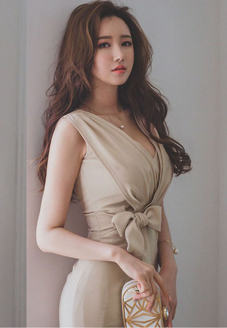 Sleeveless Slim-fit Bodycon Elegant Evening Dress CA25121136W