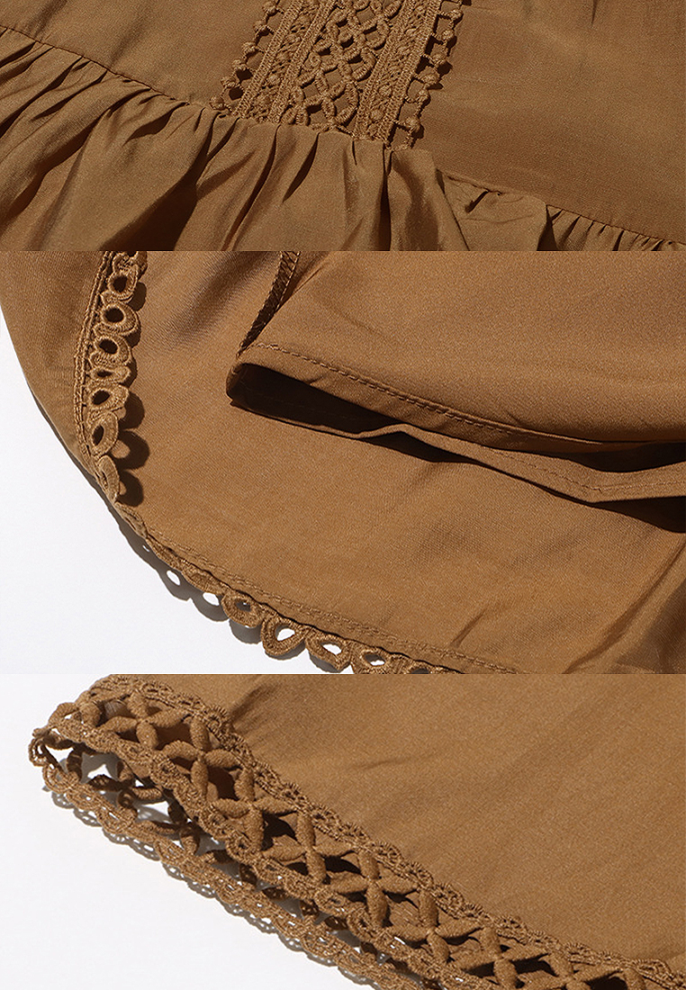 2024 New V-neck Waist Embroidered Dress CA24032636W