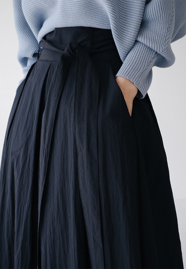 Loose plus size elasticated waist casual hakama CA24030736BW