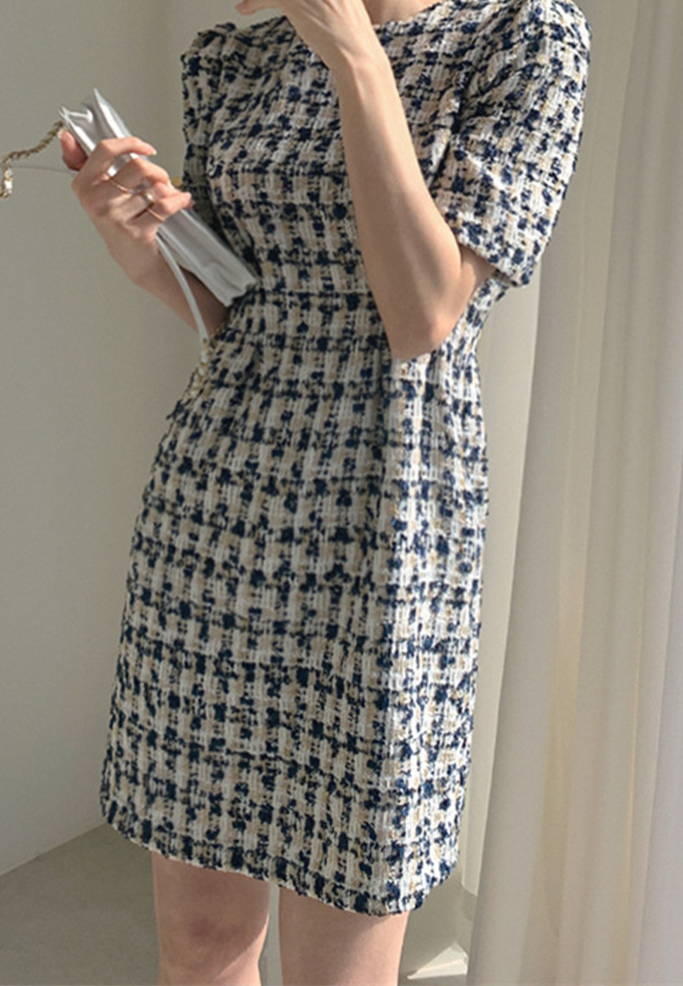 Retro elegant high waisted slimming dress CA25032723BE