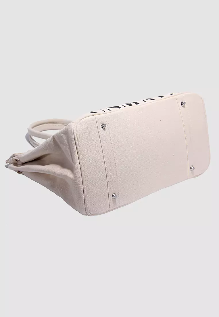 S/S High-quality fashion printing large letter pattern large-capacity one-shoulder hand-held canvas bag A23032117-sunnydaysweety
