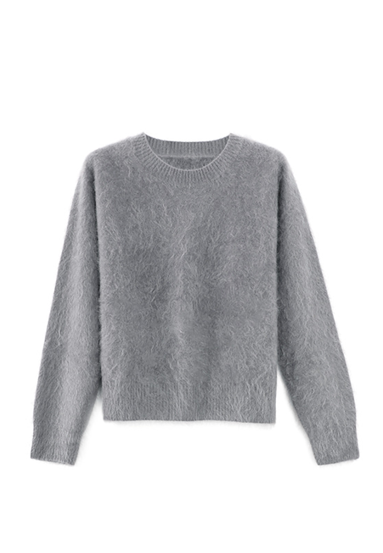 Classic Crew Neck Brushed Cashmere Sweater CA25102437BE