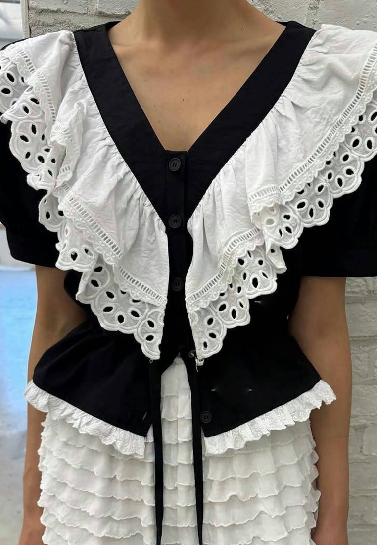 ummer New Style V-neck Top CA25060337BK