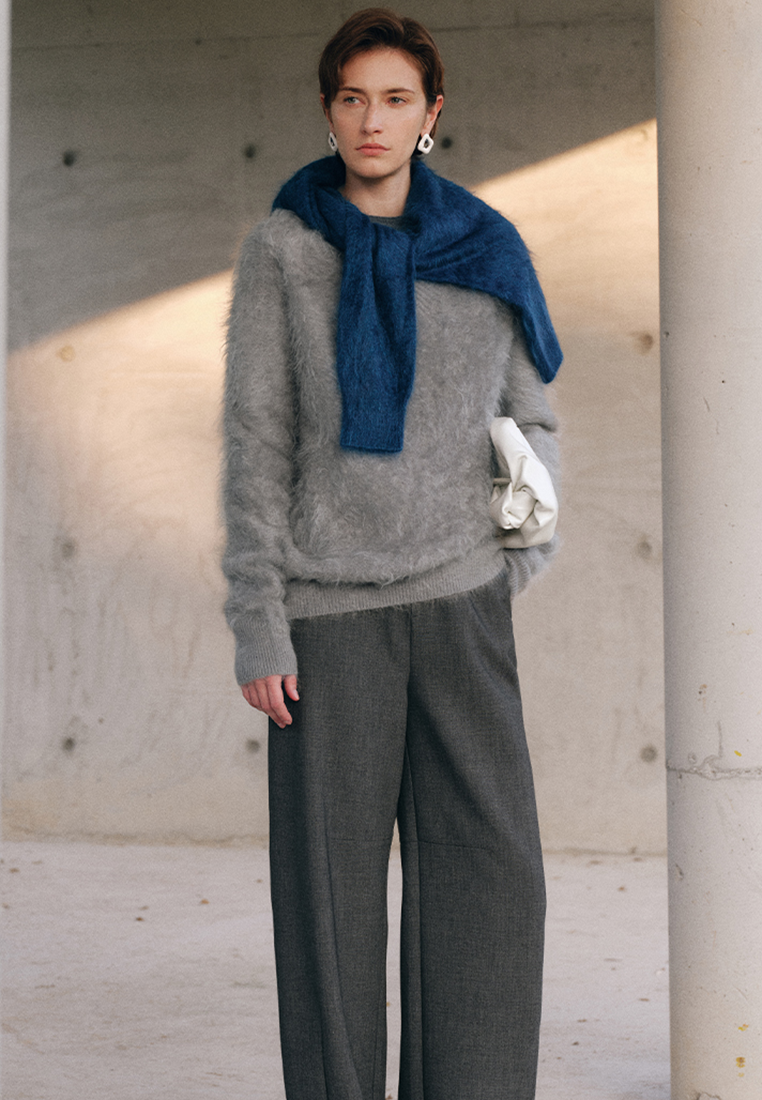 Classic Crew Neck Brushed Cashmere Sweater CA25102437BE