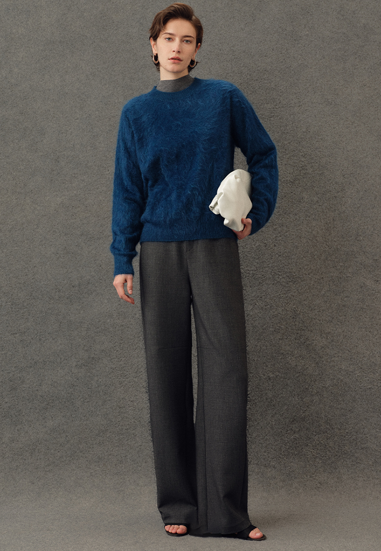 Classic Crew Neck Brushed Cashmere Sweater CA25102437BE