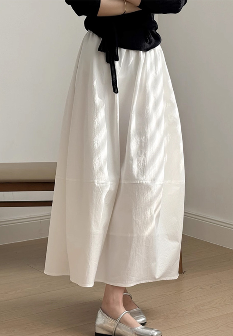 Summer Korean style all-match elastic high waist A-line puffy skirt CA25042937W