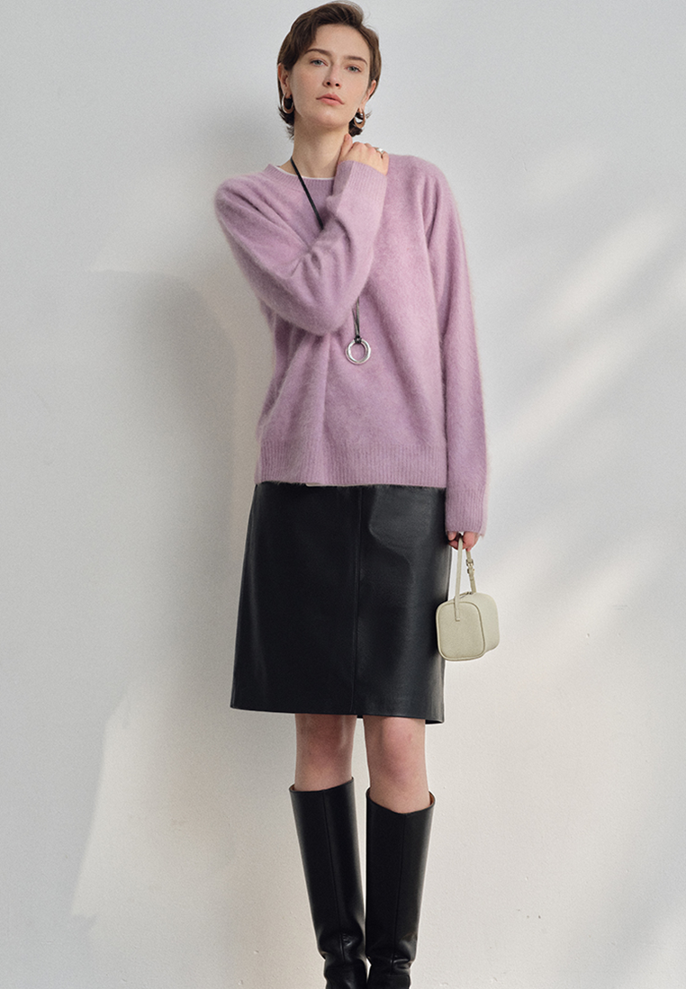 Classic Crew Neck Brushed Cashmere Sweater CA25102437BE