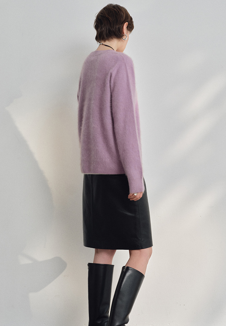 Classic Crew Neck Brushed Cashmere Sweater CA25102437BE