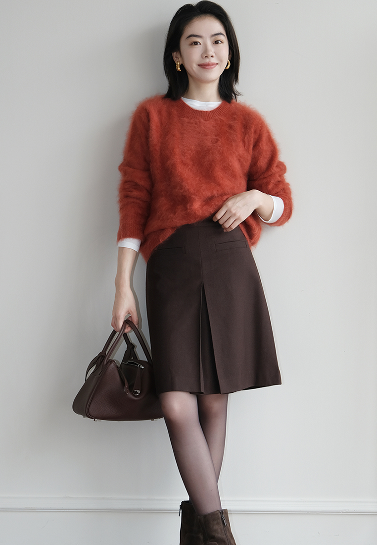 Classic Crew Neck Brushed Cashmere Sweater CA25102437BE