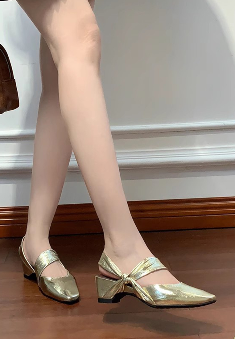 New genuine leather square toe strappy thick heel sandals CA225042237GD