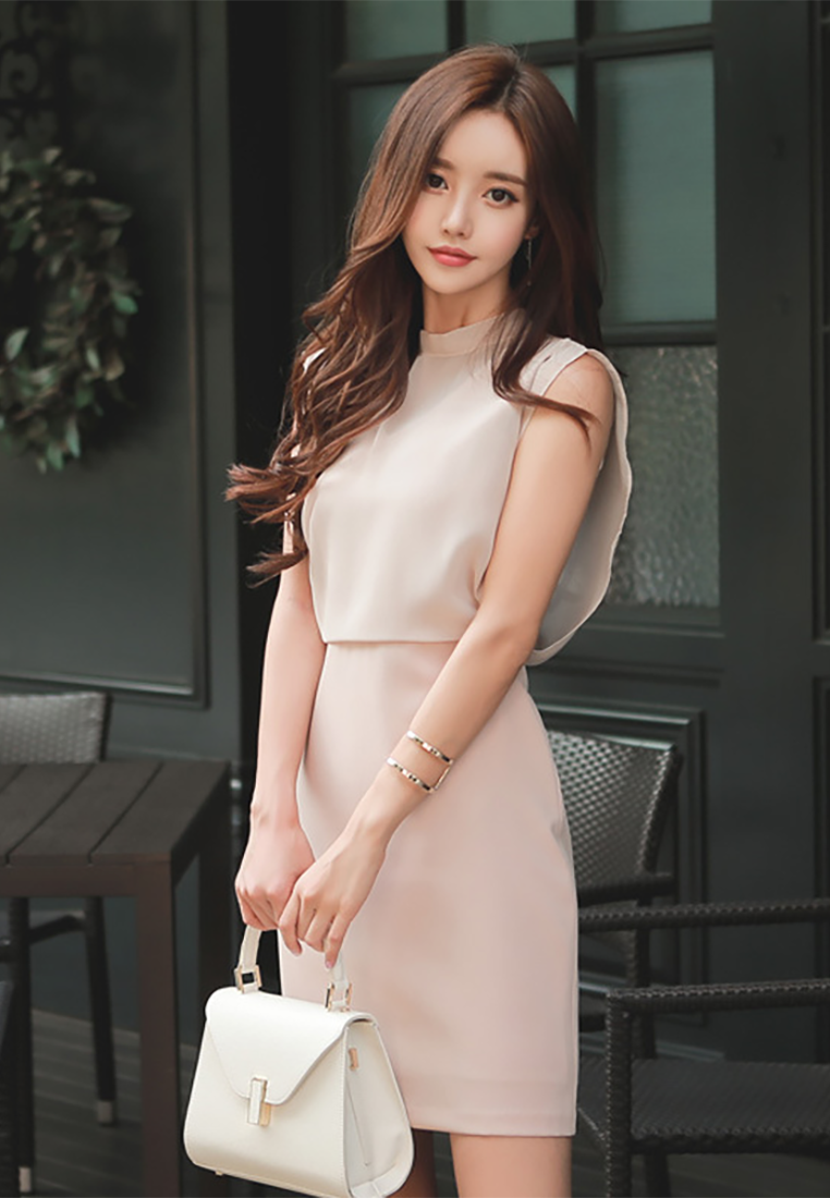 Summer New Chiffon Slim-Fit Waist-Cinching Pencil Dress CA25091537PI