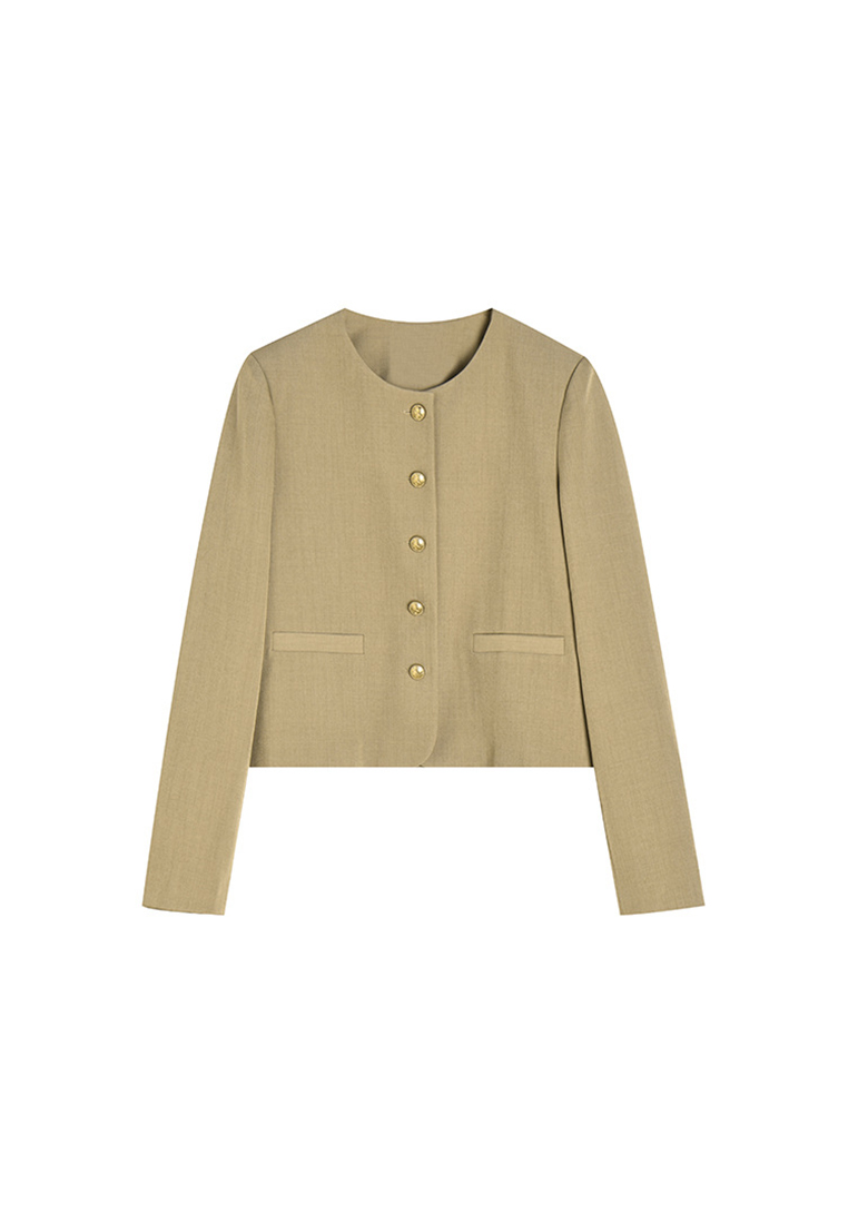 New solid color temperament suit jacket CA24091137YE