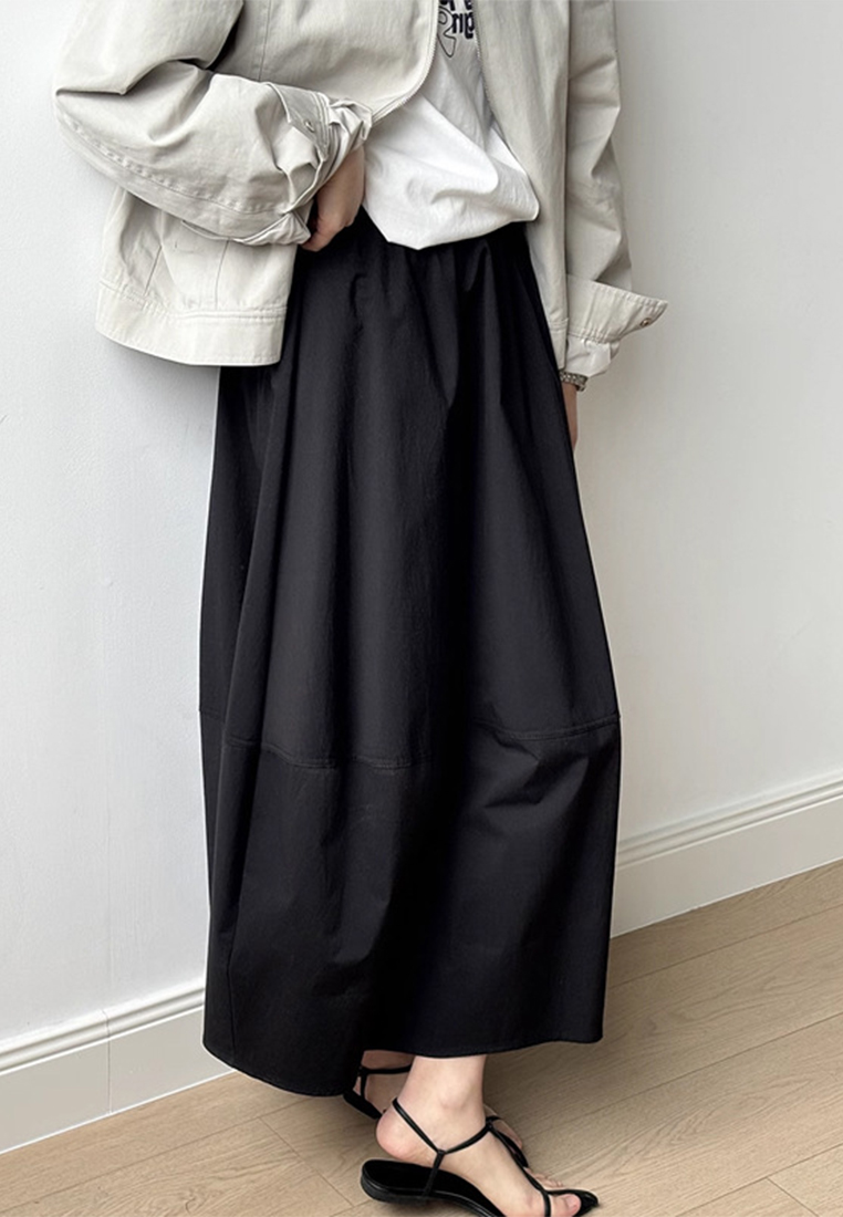 Summer Korean style all-match elastic high waist A-line puffy skirt CA25042937W