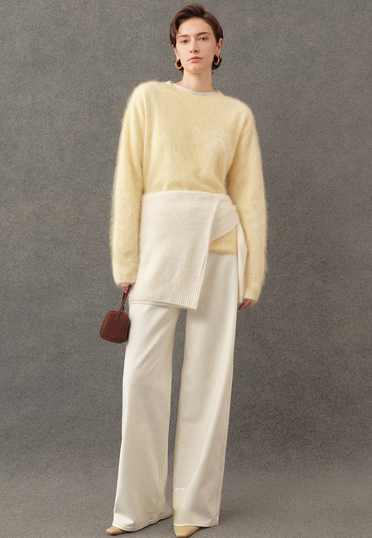 Classic Crew Neck Brushed Cashmere Sweater CA25102437BE