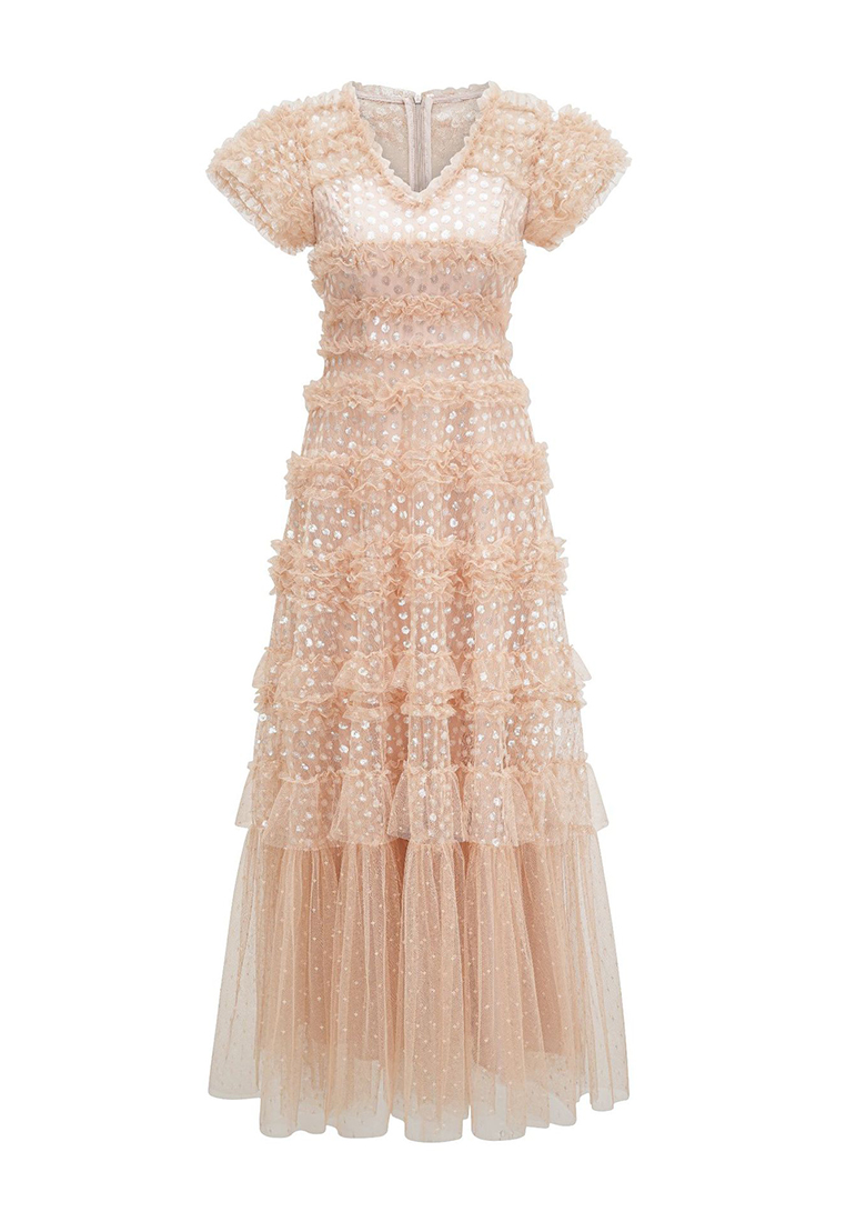 2024 Short sleeved long dress versatile and slim fitting CA24031937BK