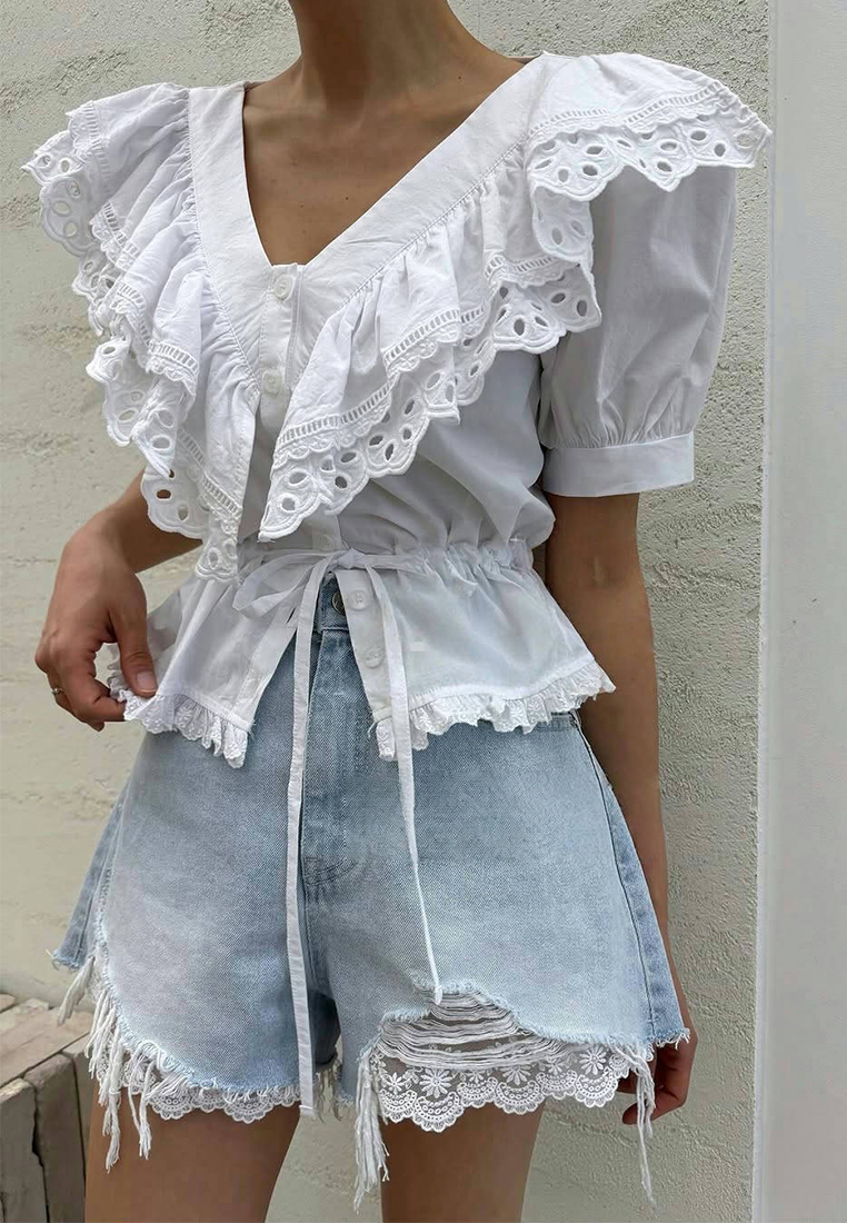 ummer New Style V-neck Top CA25060337BK