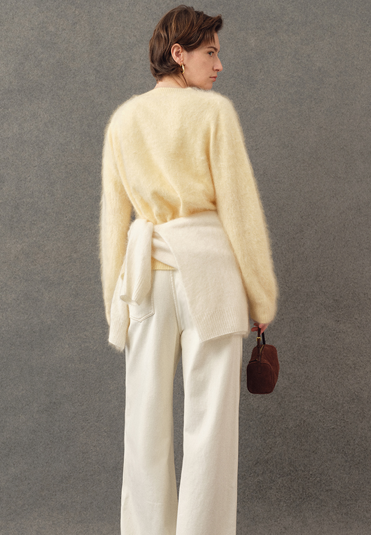 Classic Crew Neck Brushed Cashmere Sweater CA25102437BE