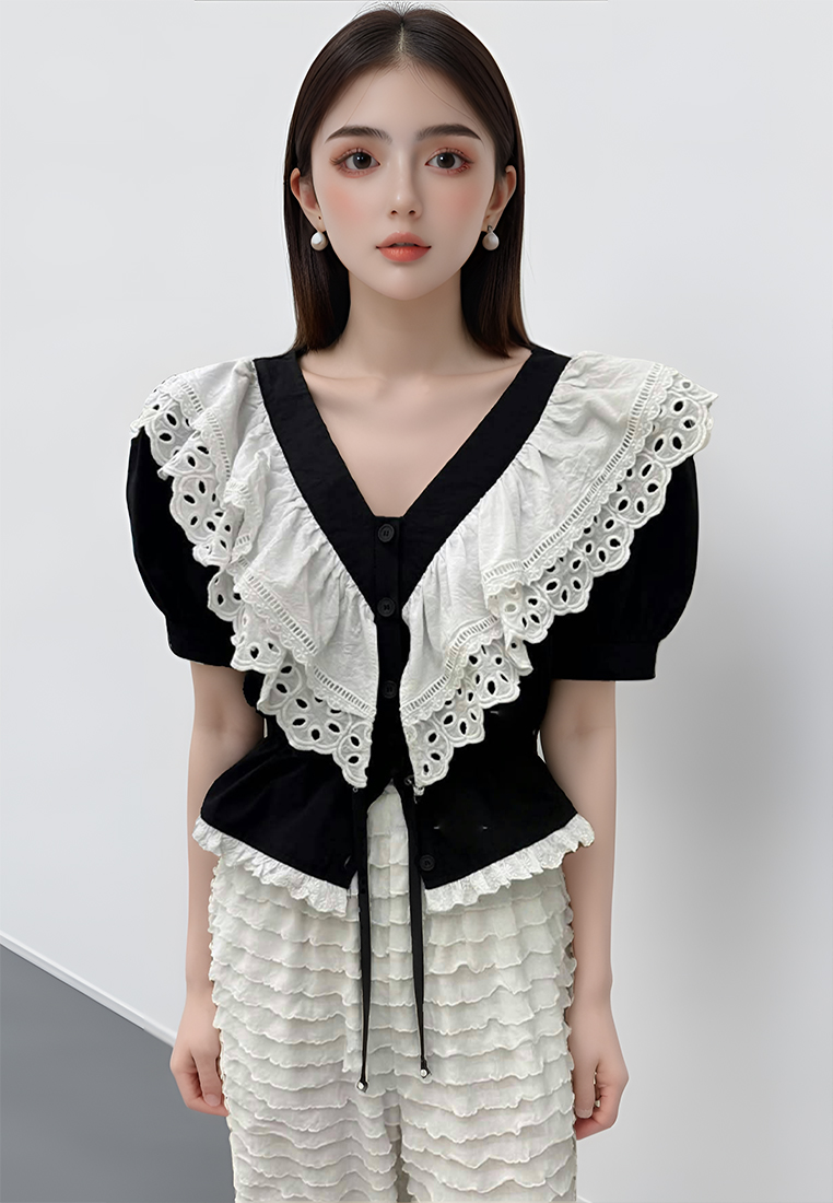 ummer New Style V-neck Top CA25060337BK