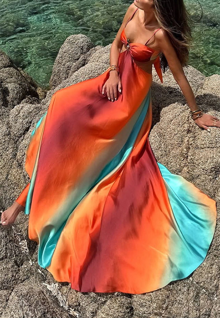 New sexy camisole gradient dress CA25042283MT