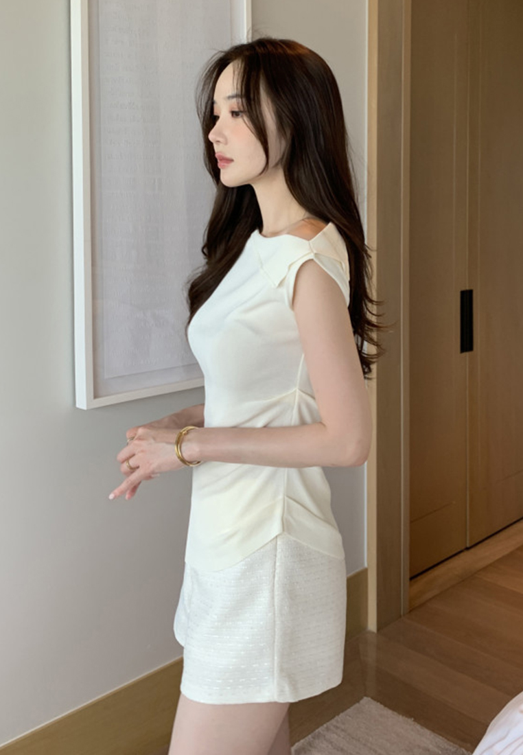 Summer French Slim Fit Knit Top CA25060338BK