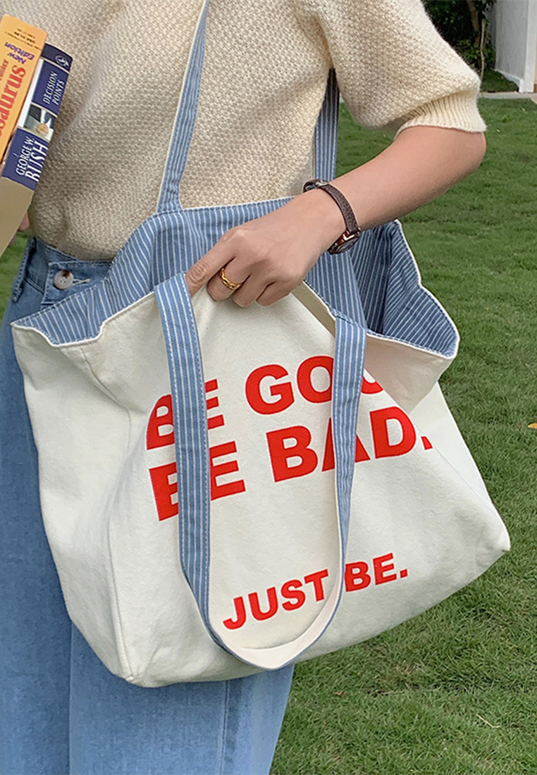 New Double-sided Canvas Large Capacity Handbag CA25061738W