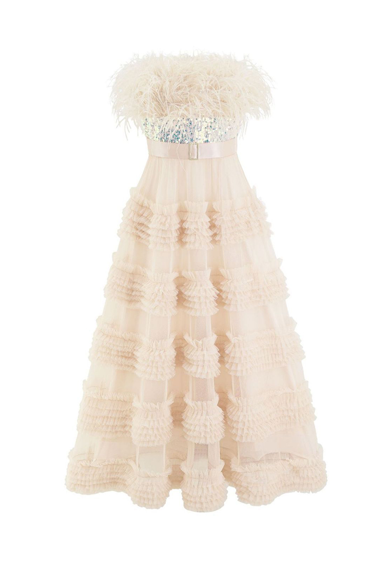 2024 High Waist Style Off Shoulder Dress CA24031938BE