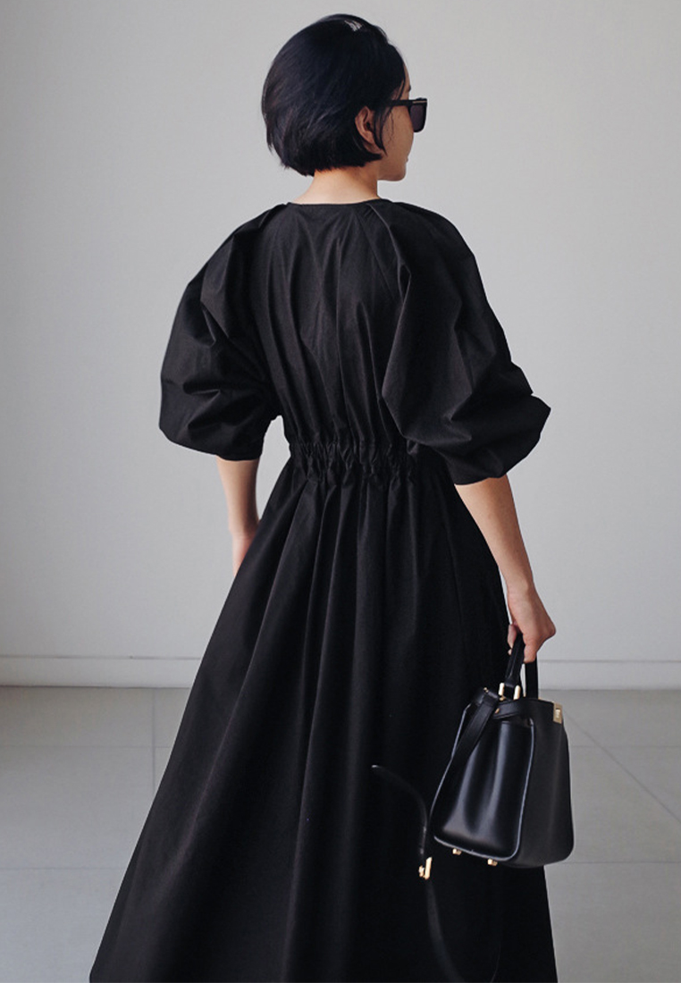 New three-quarter sleeve temperament long skirt CA24030738YE