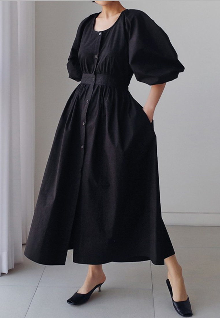 New three-quarter sleeve temperament long skirt CA24030738YE