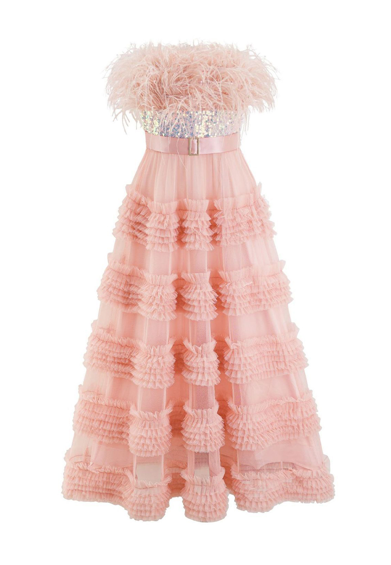 2024 High Waist Style Off Shoulder Dress CA24031938BE