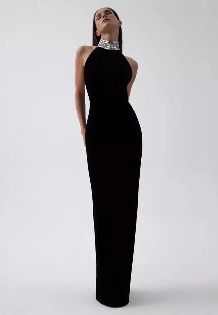 2024 Light Luxury Black Sexy Dress CA24102531BK