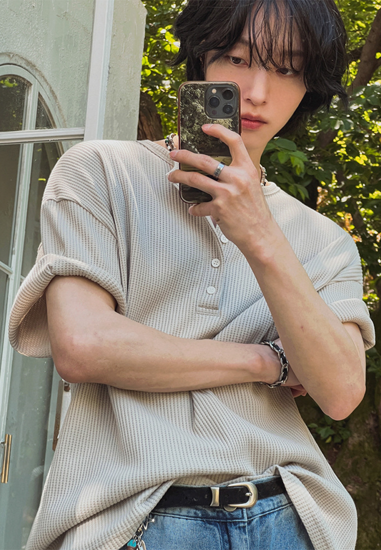 Men's summer Korean style short sleeve T-shirt CA25052339KI