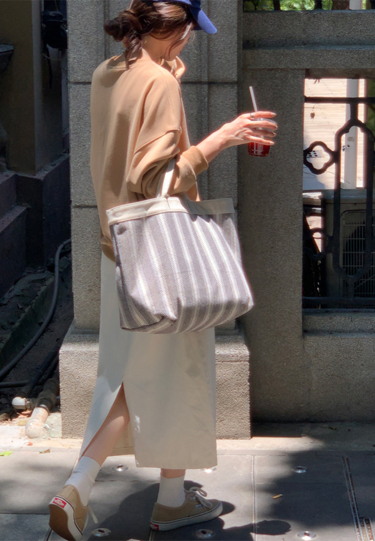 New high waist slimming mid-length straight skirt CA25042939LGBL