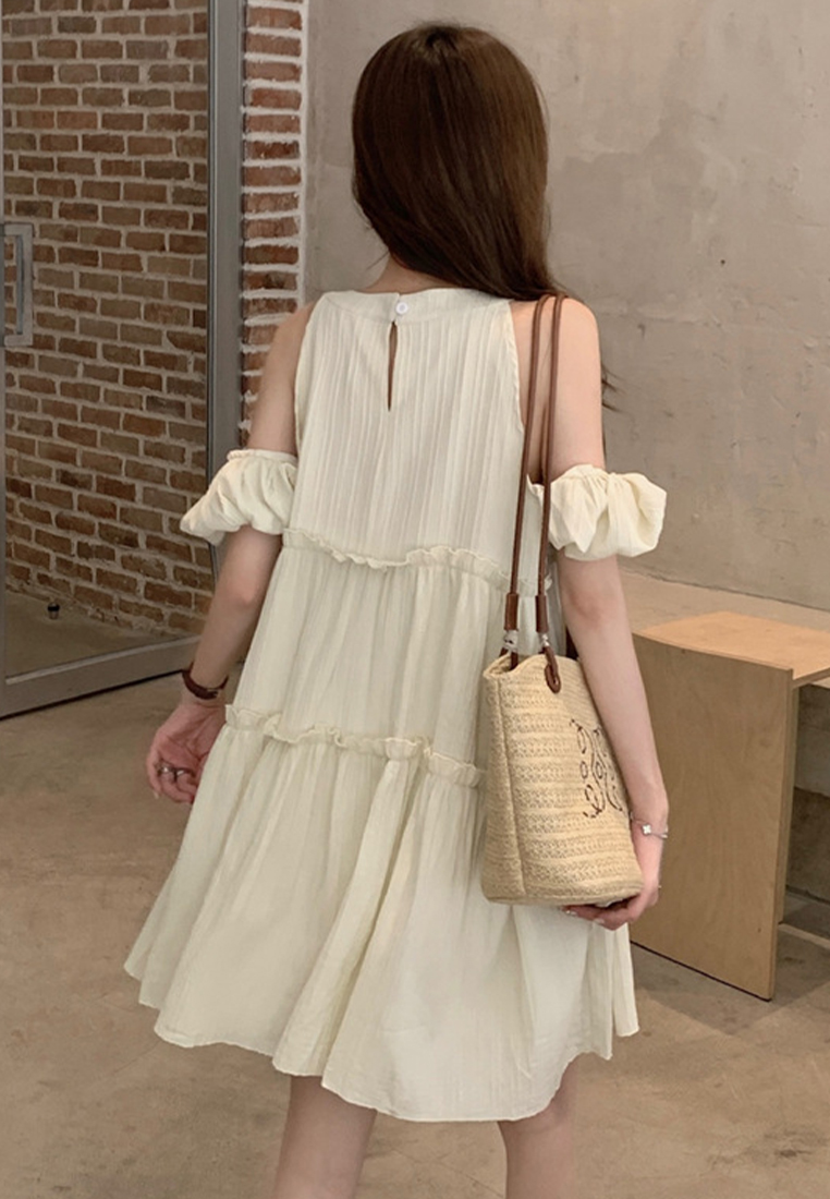 2024 Summer Elegance Off Shoulder Loose Dress CA24041039BE