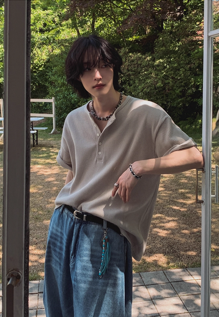 Men's summer Korean style short sleeve T-shirt CA25052339KI