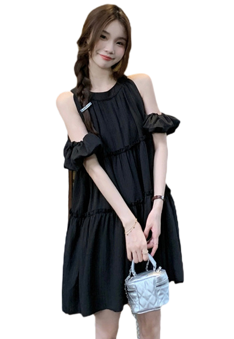 2024 Summer Elegance Off Shoulder Loose Dress CA24041039BE