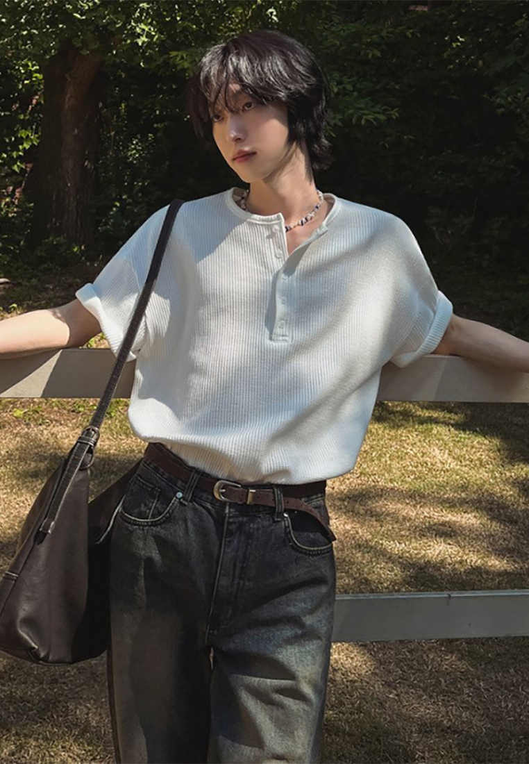 Men's summer Korean style short sleeve T-shirt CA25052339KI