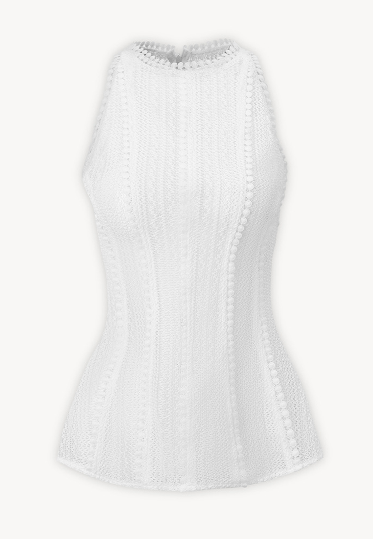 New Elegant Solid Color Sleeveless Pleated Skirt Set CA25092539BK