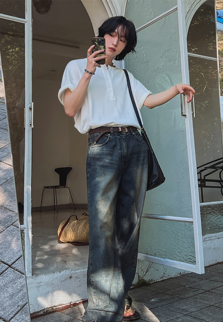 Men's summer Korean style short sleeve T-shirt CA25052339KI